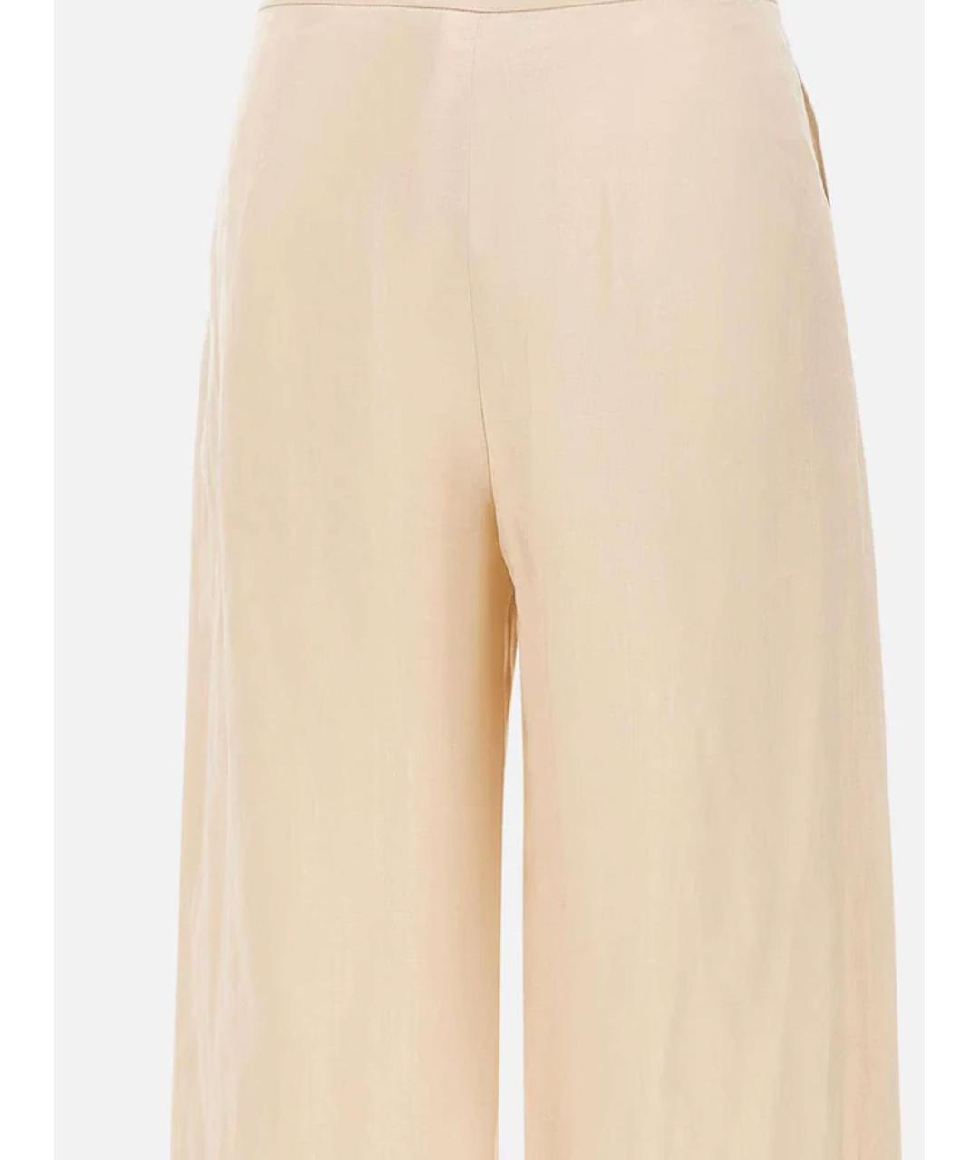 MAX MARA STUDIO Бежевая кожаная сумка тоут, фото 5