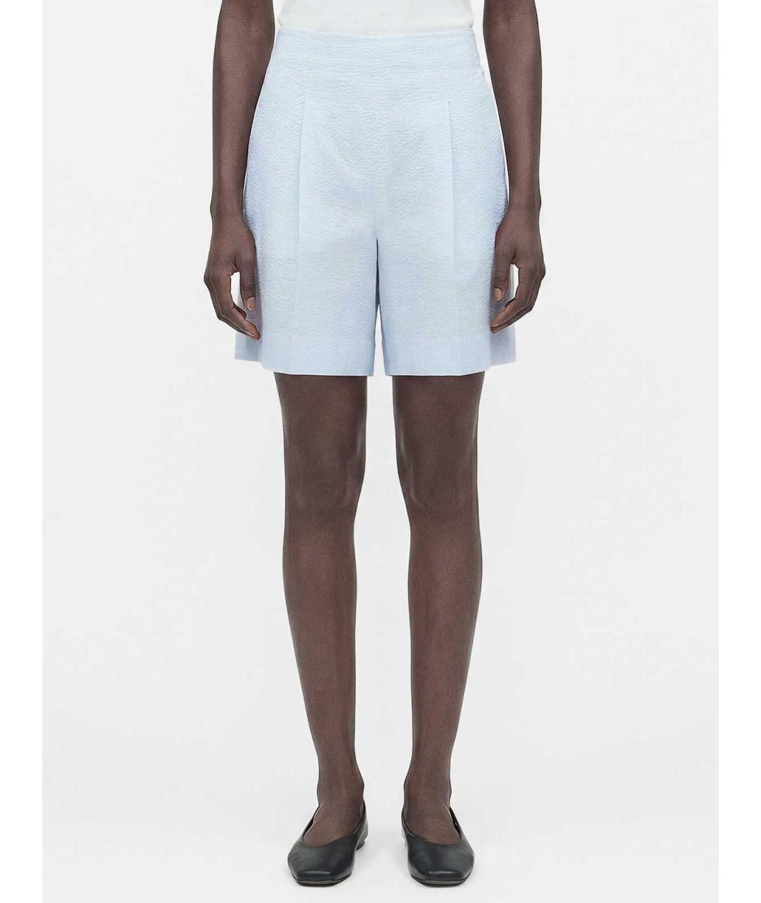 MAX MARA Голубые полиэстеровые шорты, фото 3