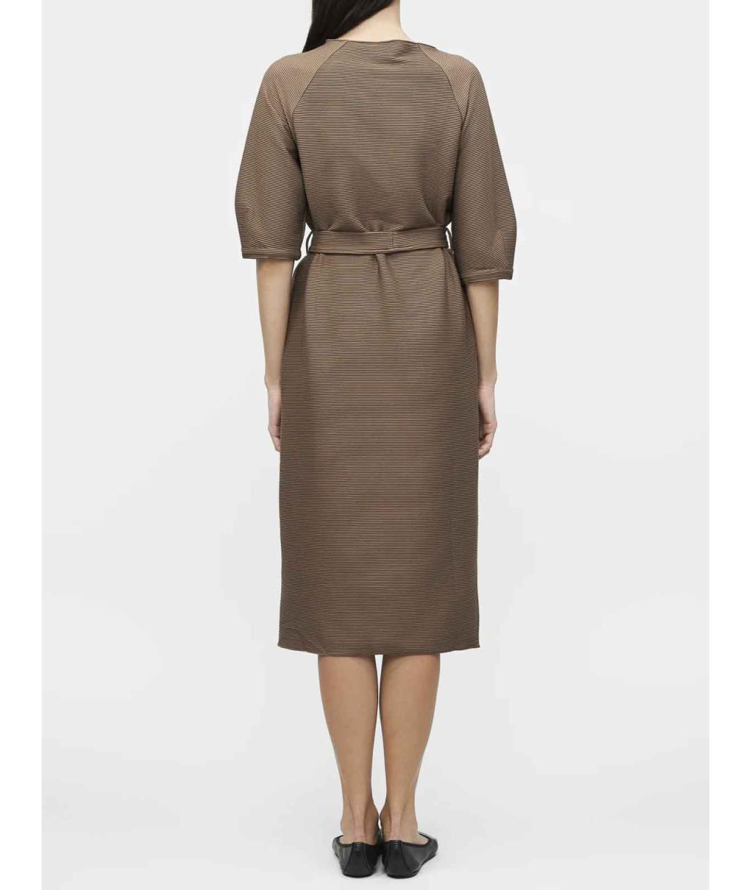 MAX MARA Коричневое полиэстеровое повседневное платье, фото 5