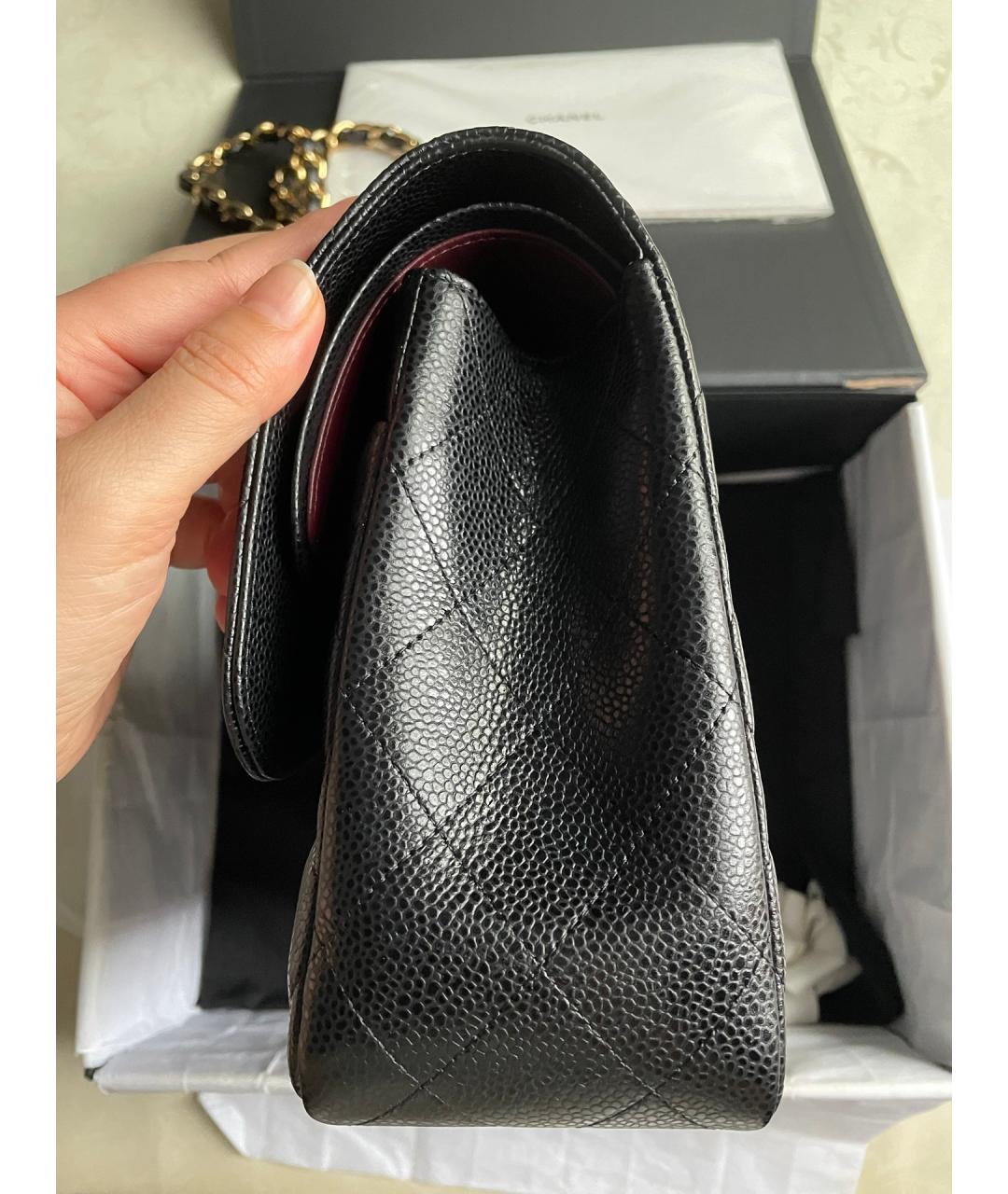 CHANEL Черная кожаная сумка через плечо, фото 4