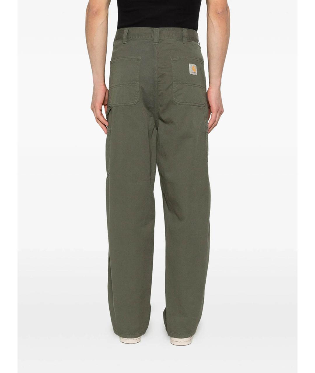 CARHARTT Зеленые хлопковые повседневные брюки, фото 5