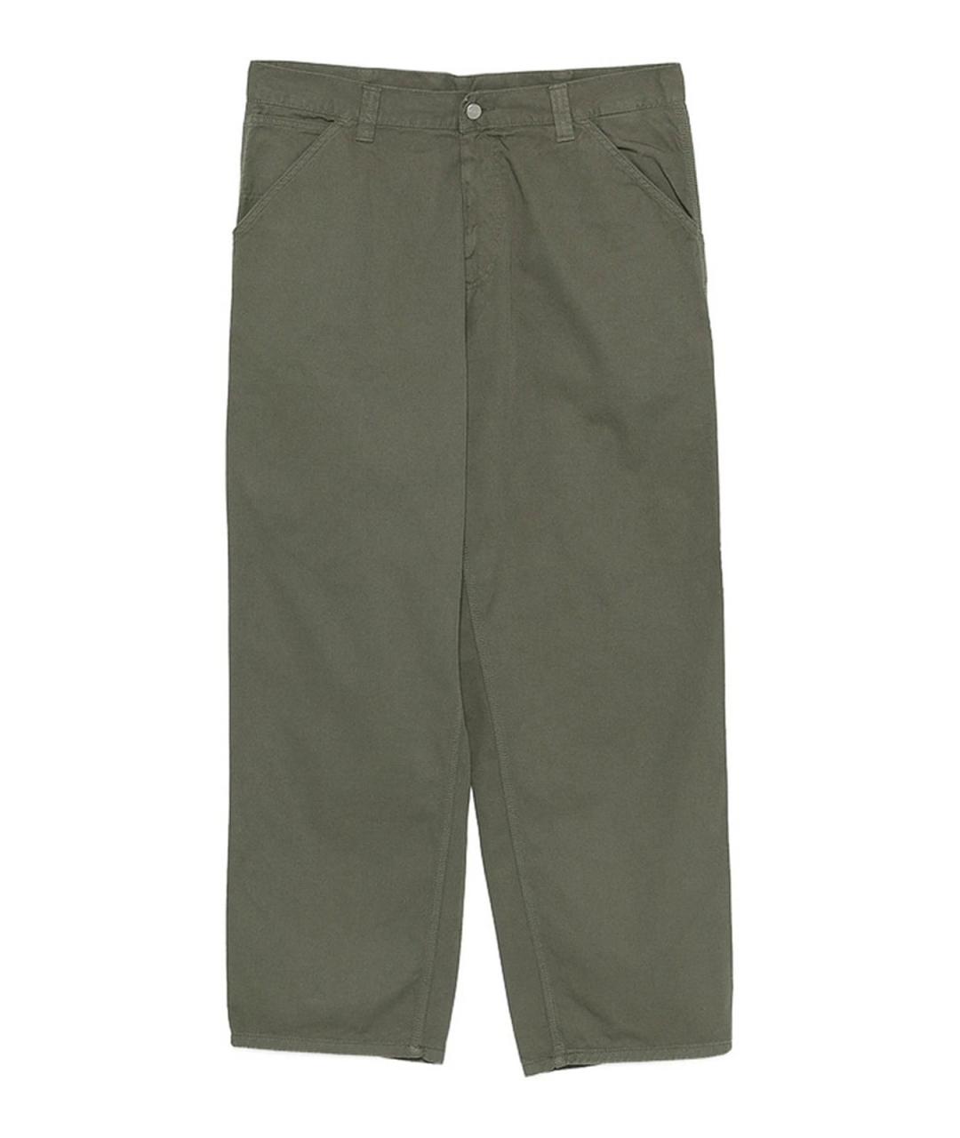 CARHARTT Зеленые хлопковые повседневные брюки, фото 1