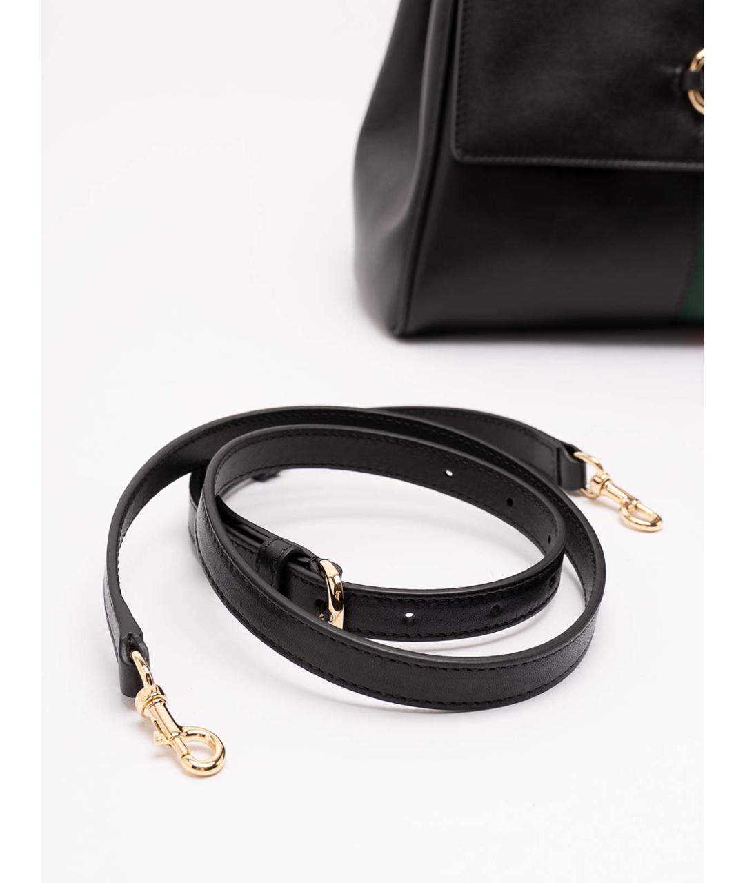 GUCCI Черная кожаная сумка тоут, фото 6