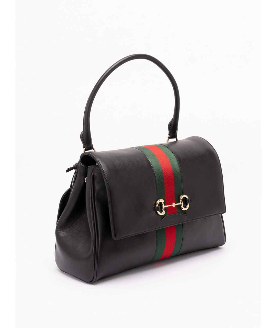 GUCCI Черная кожаная сумка тоут, фото 3
