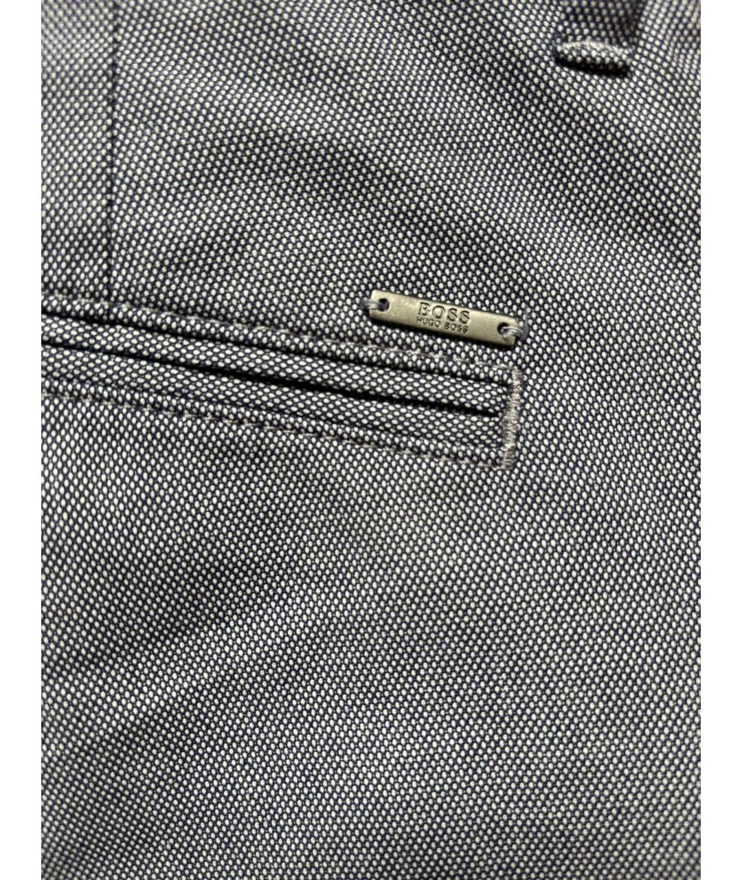 HUGO BOSS Серые хлопко-эластановые повседневные брюки, фото 4
