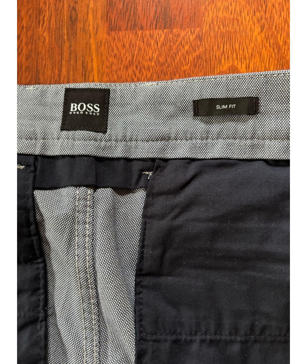 HUGO BOSS Серые хлопко-эластановые повседневные брюки, фото 8