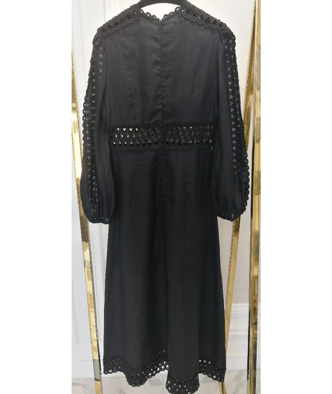 ZIMMERMANN Черное льняное платье, фото 2