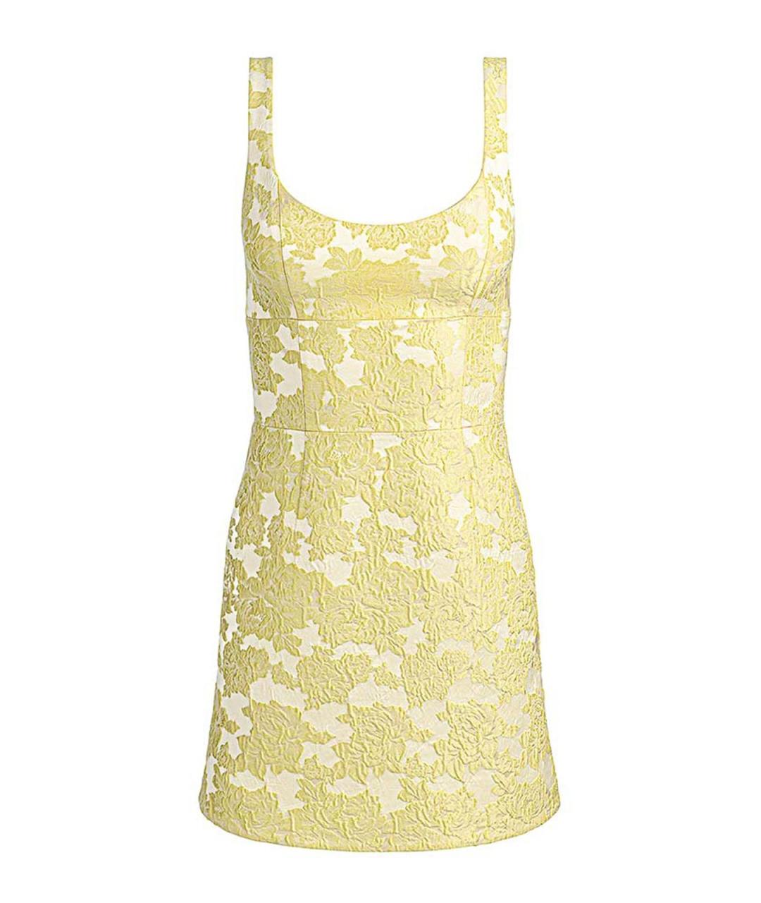 ALICE+OLIVIA Желтое полиэстеровое коктейльное платье, фото 1