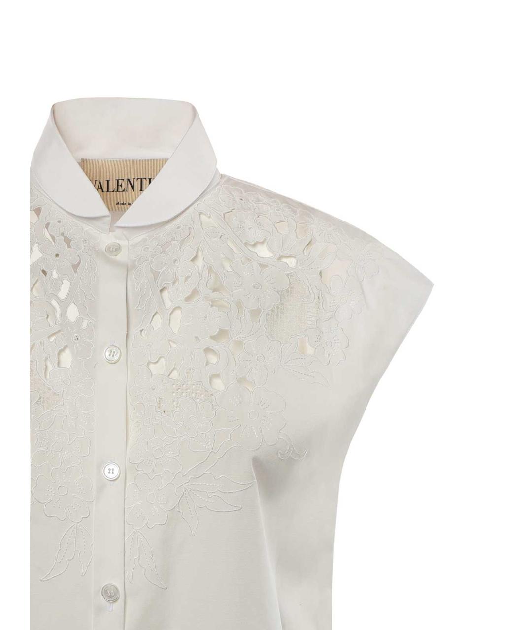 VALENTINO Белая хлопковая рубашка, фото 3