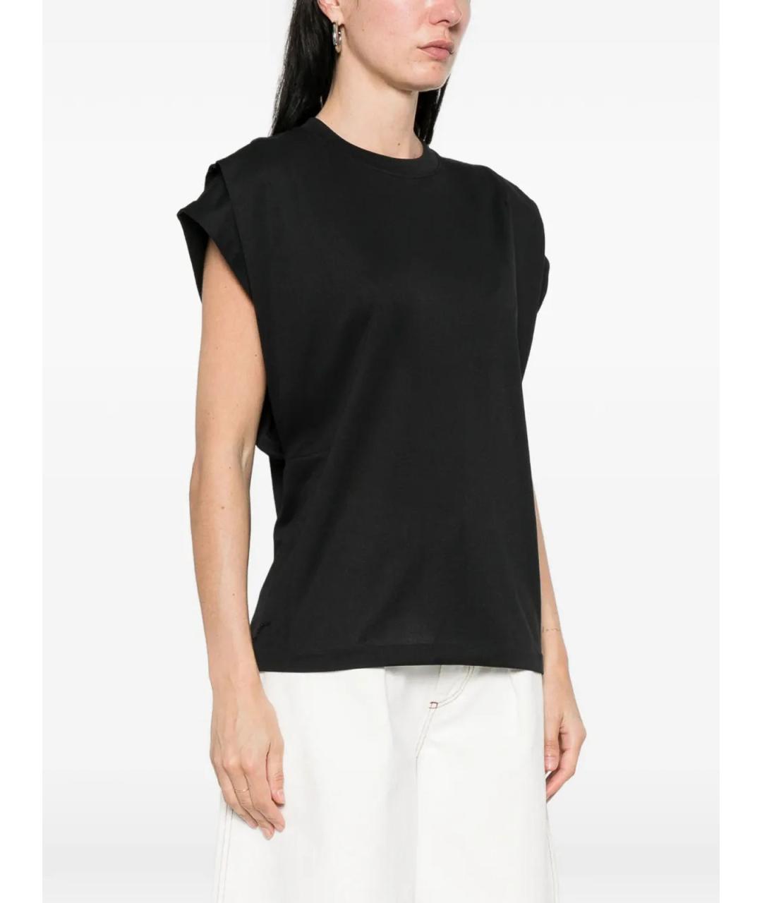 JACQUEMUS Черная полиэстеровая футболка, фото 3