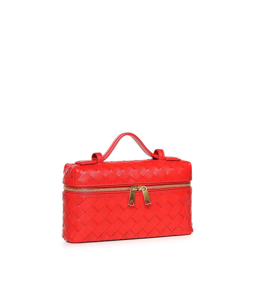 BOTTEGA VENETA Красная кожаная сумка через плечо, фото 4