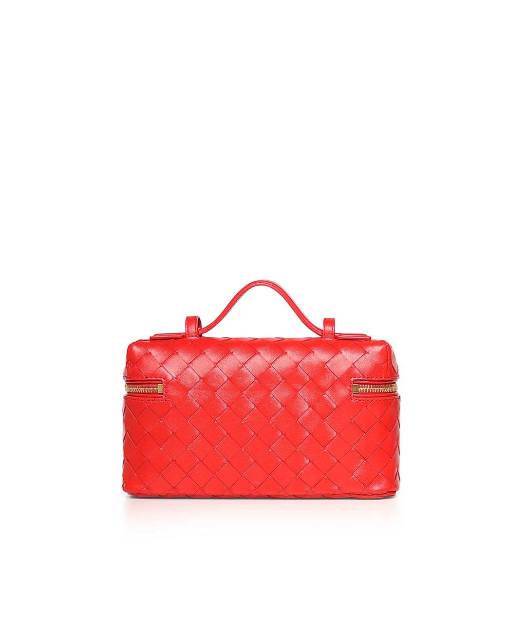 BOTTEGA VENETA Красная кожаная сумка через плечо, фото 2