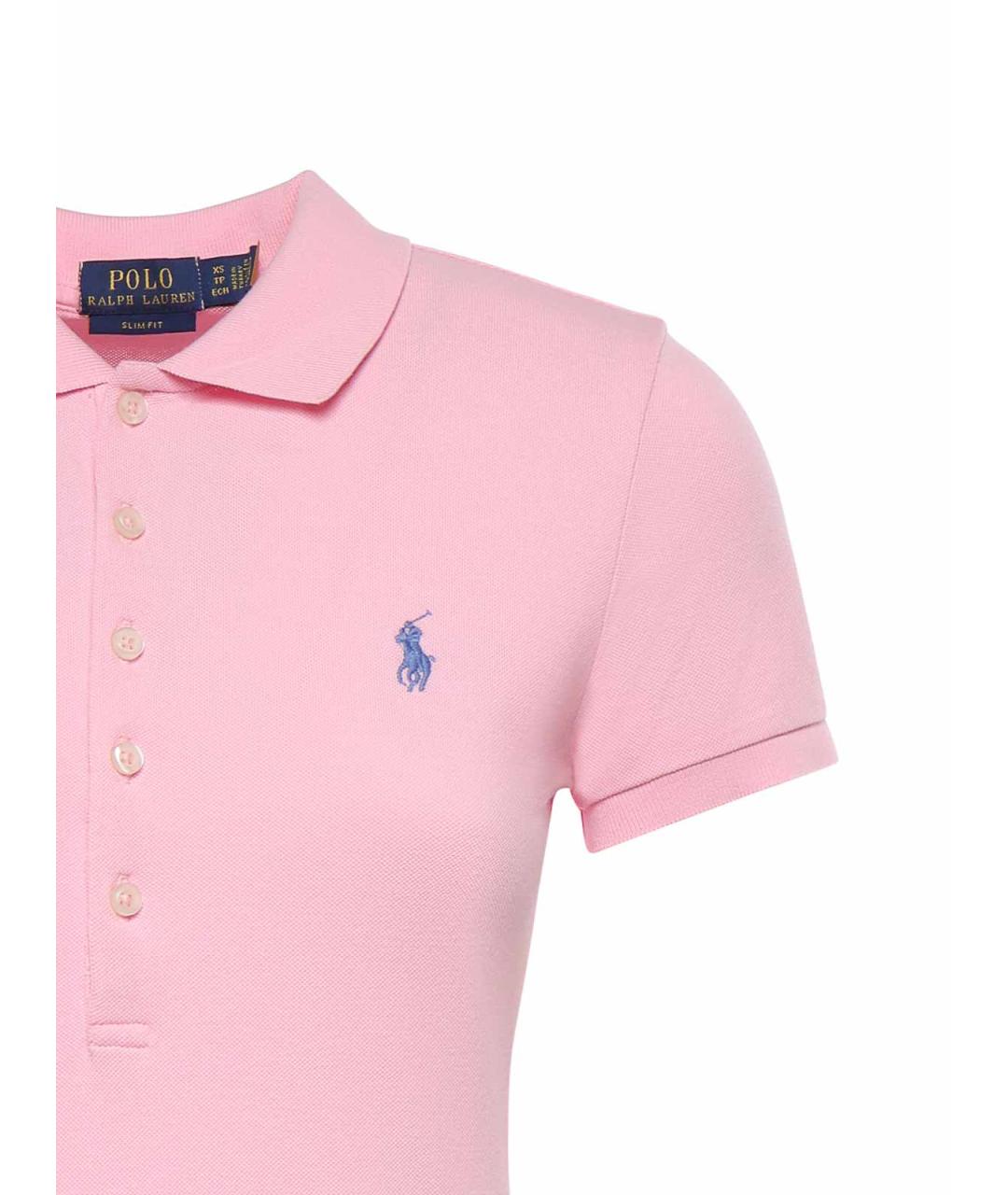 POLO RALPH LAUREN Розовая хлопковая футболка, фото 3