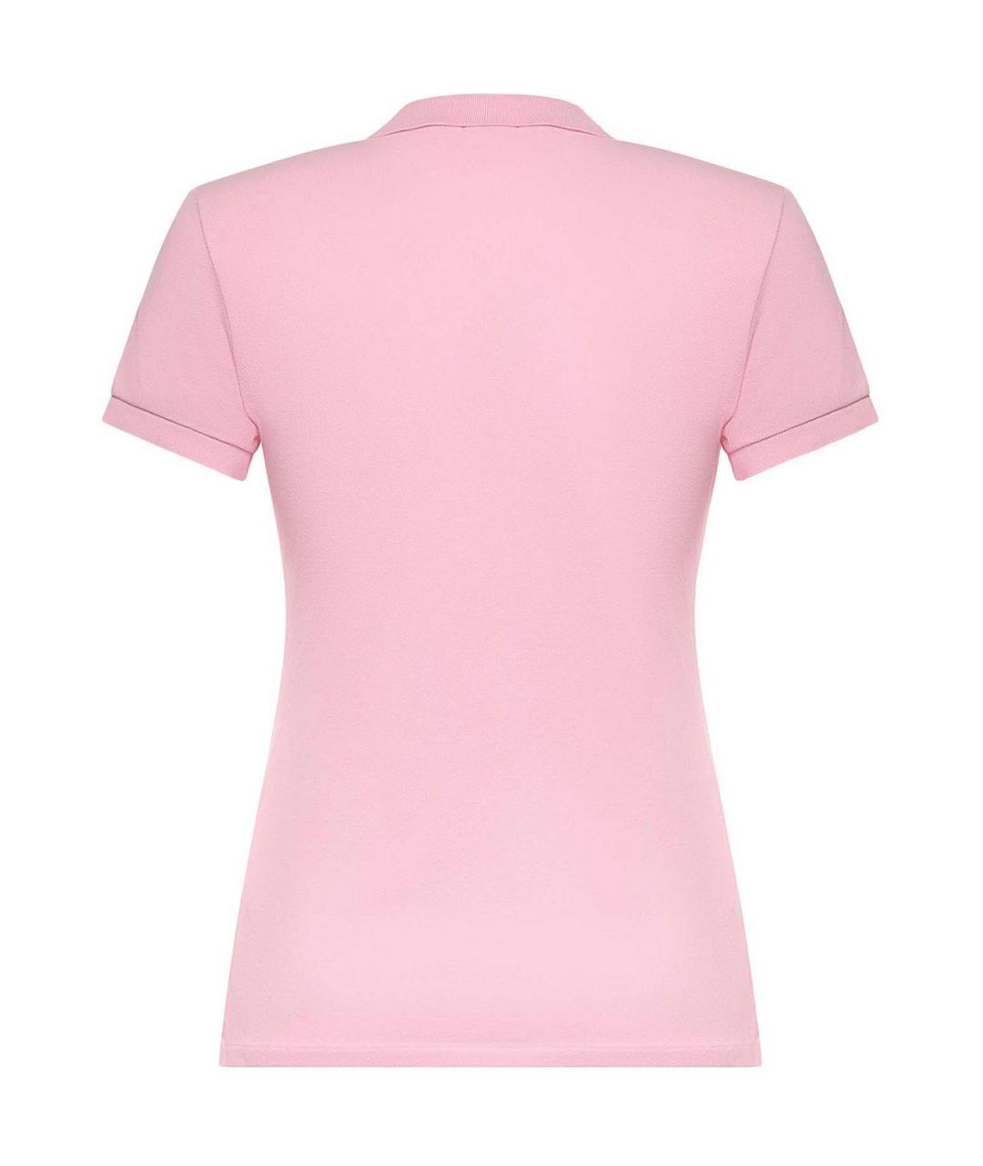 POLO RALPH LAUREN Розовая хлопковая футболка, фото 2