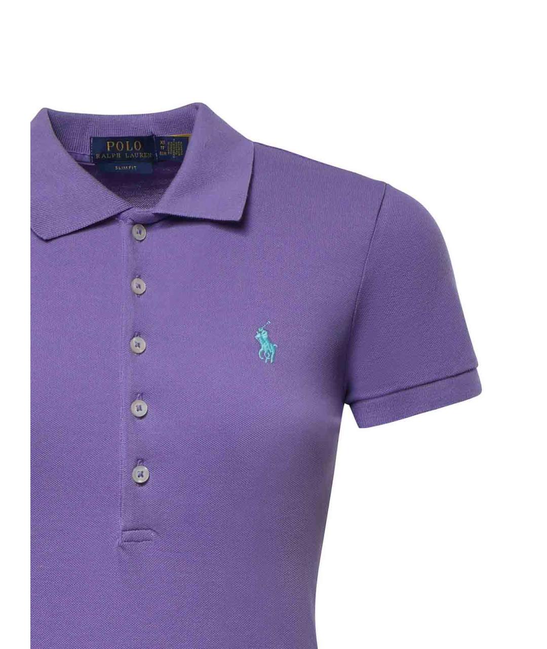 POLO RALPH LAUREN Фиолетовая хлопковая футболка, фото 3