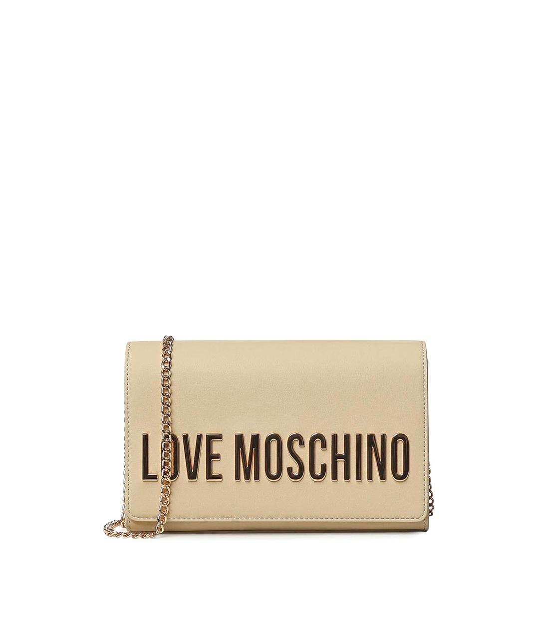 LOVE MOSCHINO Бежевая сумка через плечо из искусственной кожи, фото 1