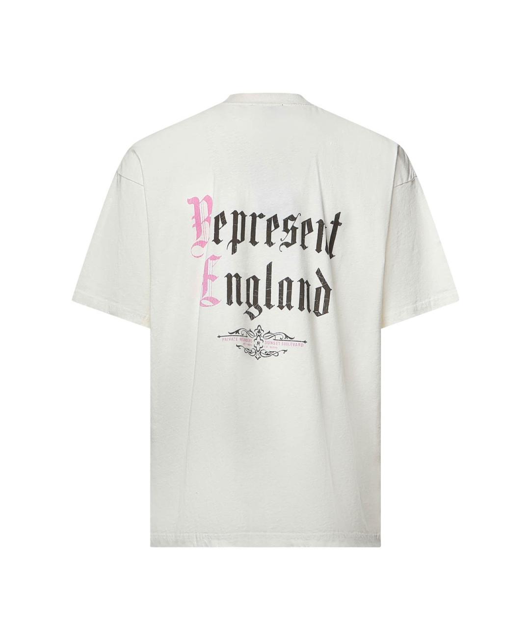 REPRESENT Белая хлопковая футболка, фото 2