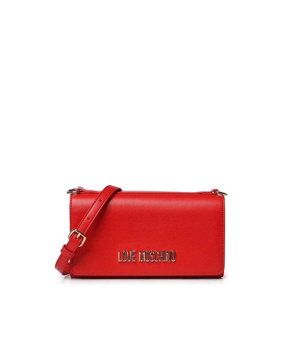 LOVE MOSCHINO Красная сумка через плечо из искусственной кожи, фото 1