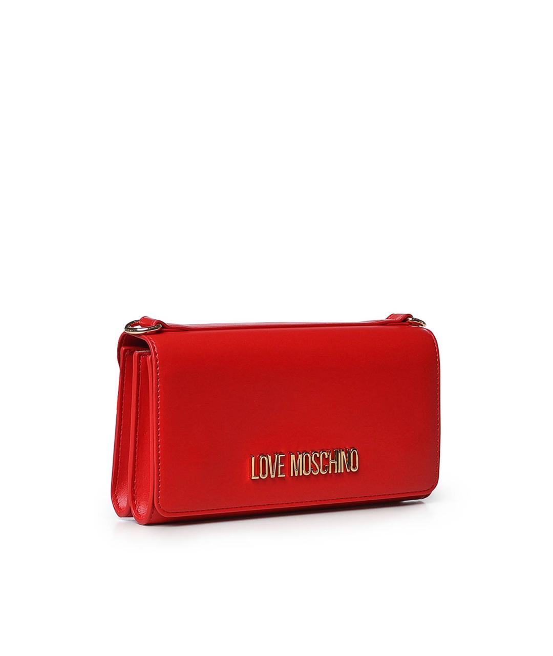 LOVE MOSCHINO Красная сумка через плечо из искусственной кожи, фото 4