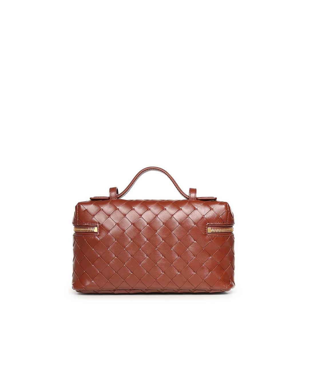 BOTTEGA VENETA Коричневая кожаная сумка через плечо, фото 2