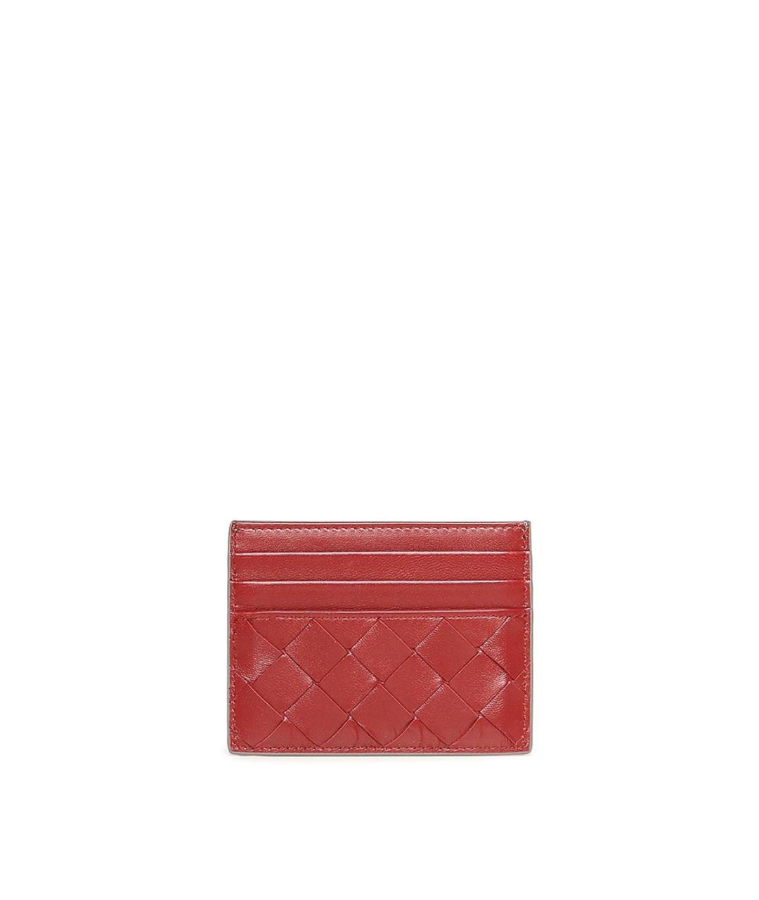 BOTTEGA VENETA Красный кожаный кардхолдер, фото 4