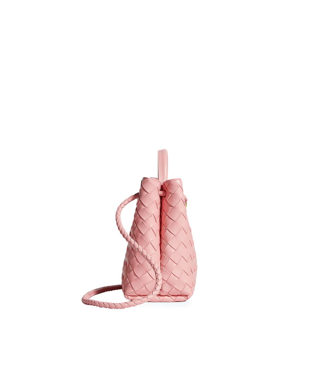 BOTTEGA VENETA Розовая кожаная сумка тоут, фото 4