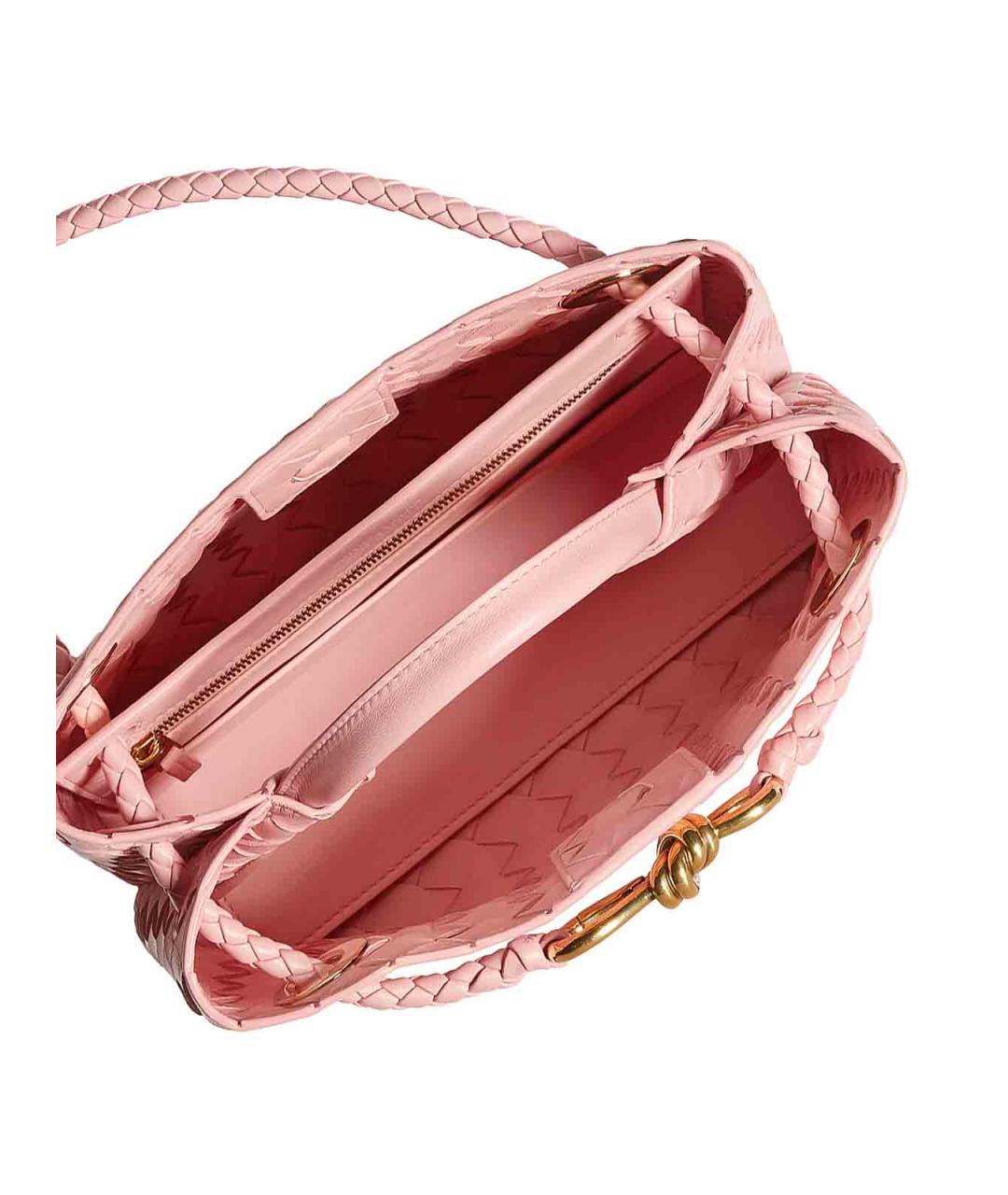 BOTTEGA VENETA Розовая кожаная сумка тоут, фото 3