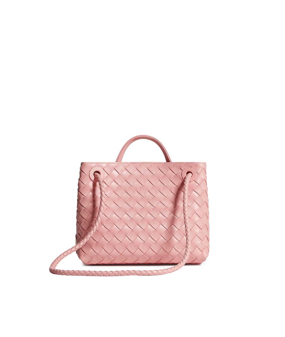 BOTTEGA VENETA Розовая кожаная сумка тоут, фото 2