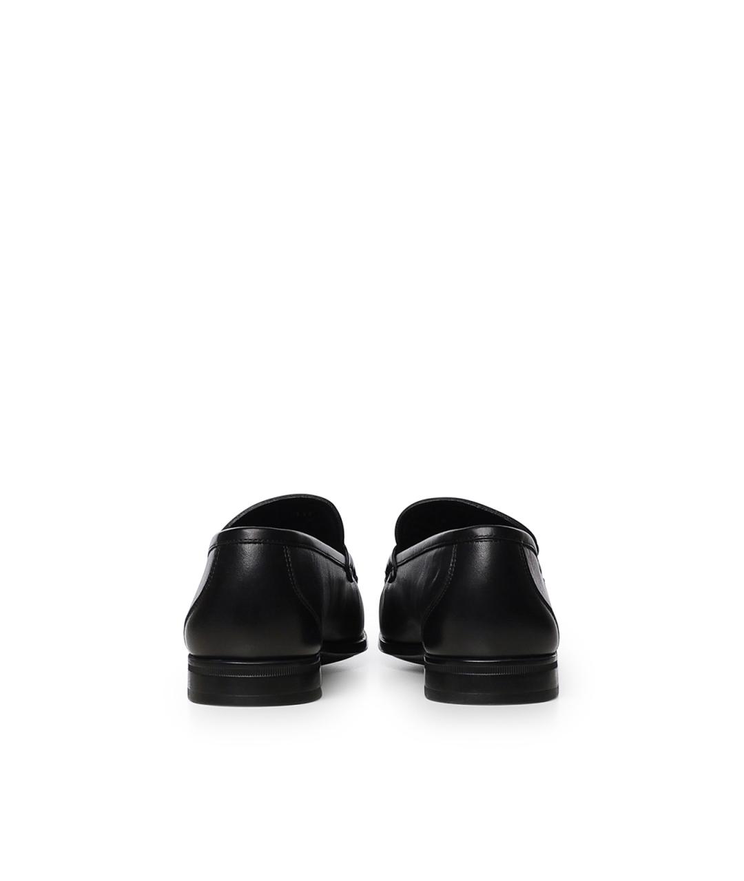 FERRAGAMO Черные кожаные лоферы, фото 2