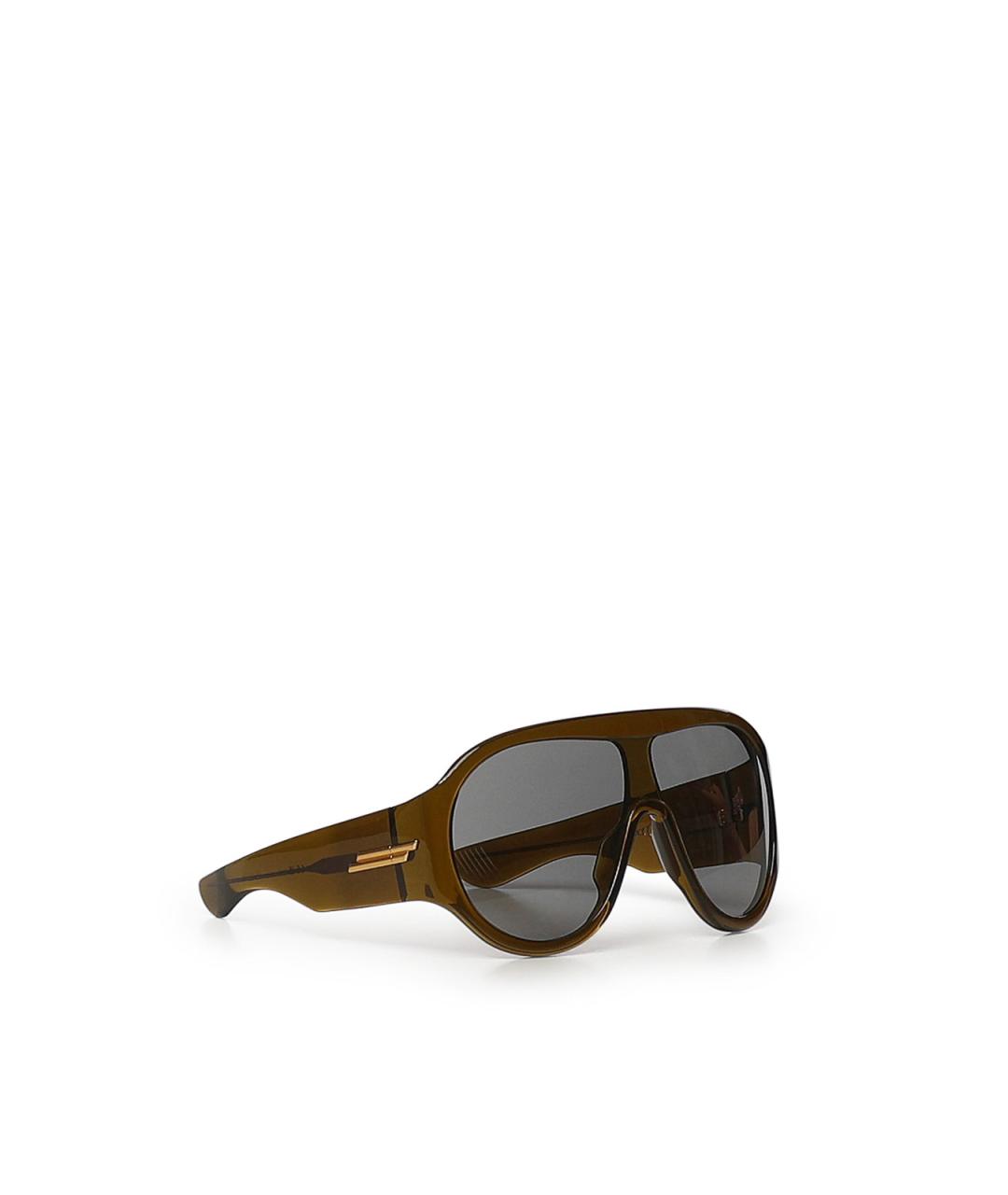 BOTTEGA VENETA Зеленые пластиковые солнцезащитные очки, фото 4