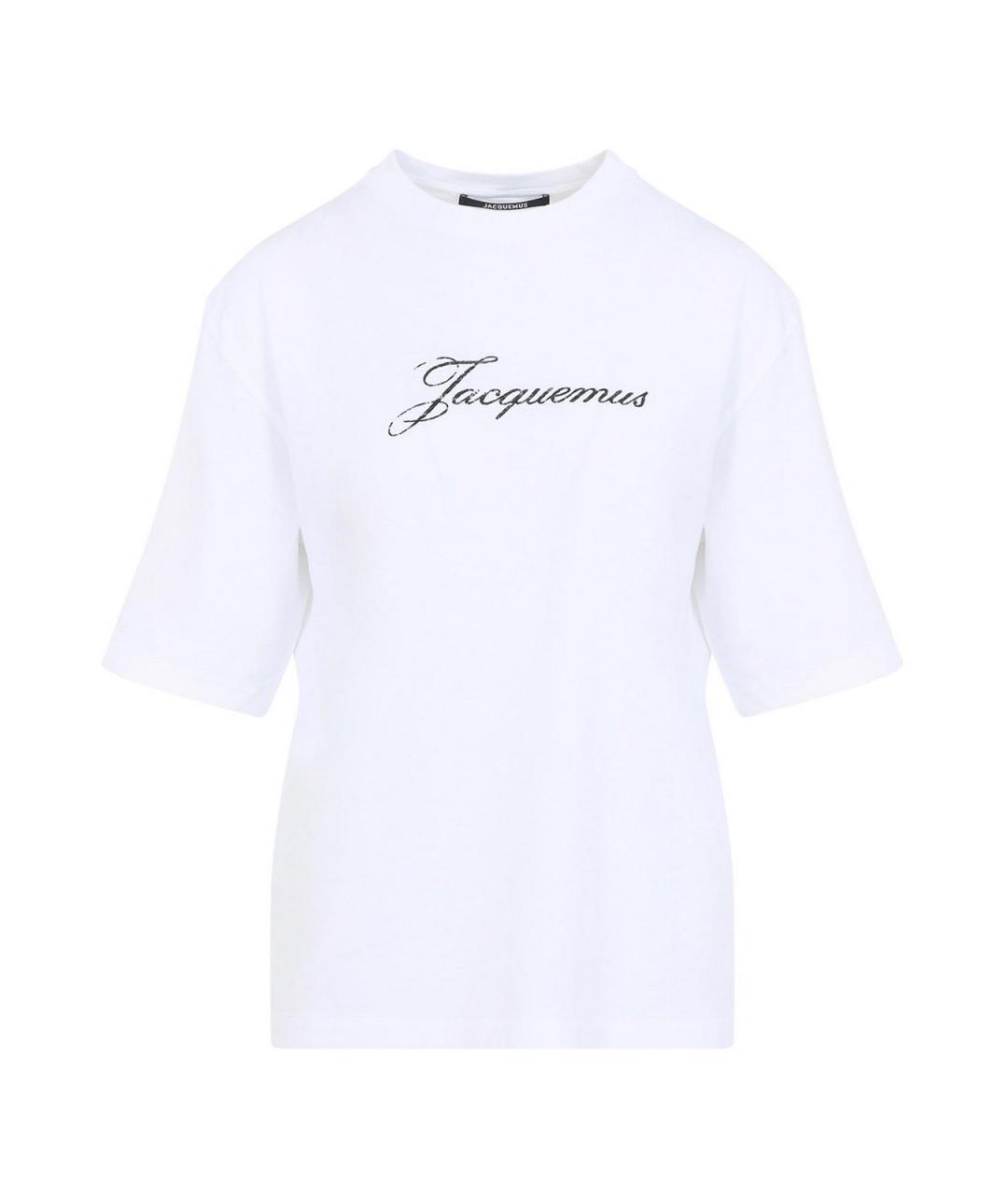 JACQUEMUS Белая хлопковая футболка, фото 1