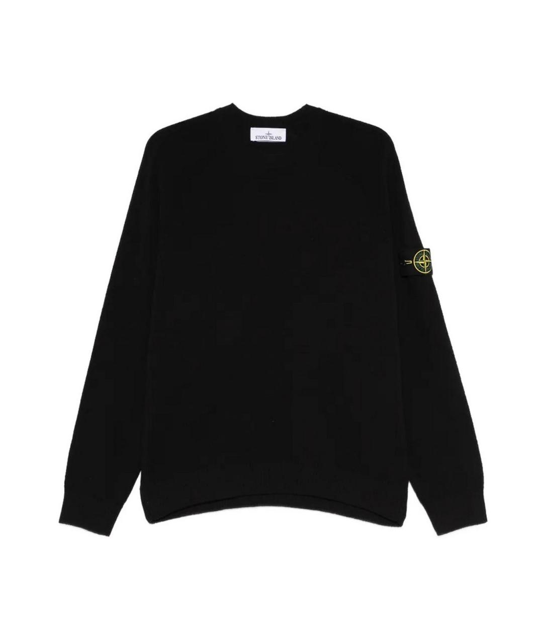 STONE ISLAND Темно-синий хлопковый джемпер / свитер, фото 2