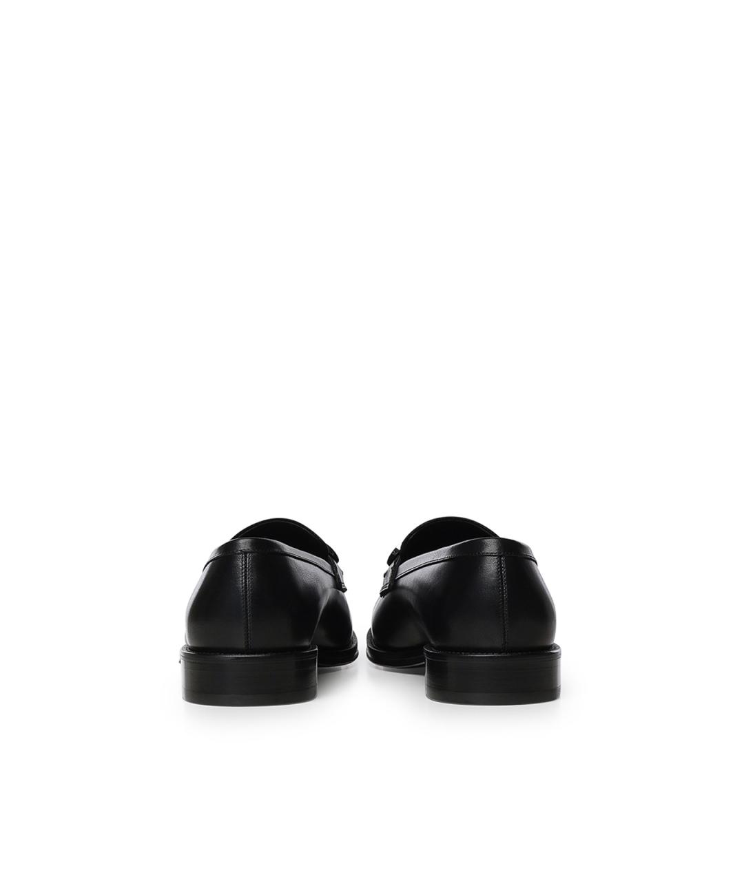 FERRAGAMO Черные кожаные лоферы, фото 2