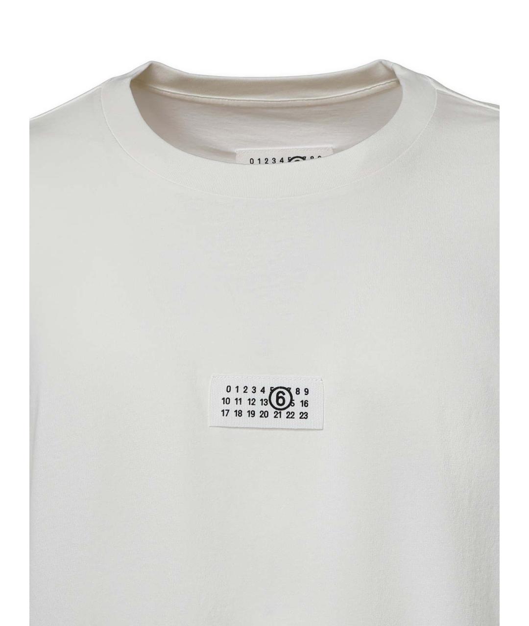 MM6 MAISON MARGIELA Белая хлопковая футболка, фото 3
