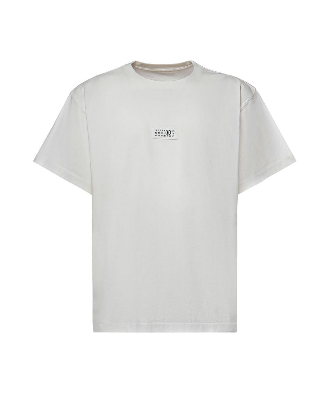 MM6 MAISON MARGIELA Белая хлопковая футболка, фото 1
