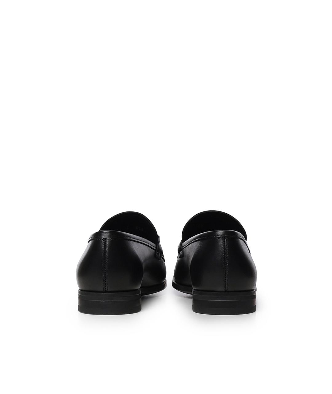 FERRAGAMO Черные кожаные лоферы, фото 2