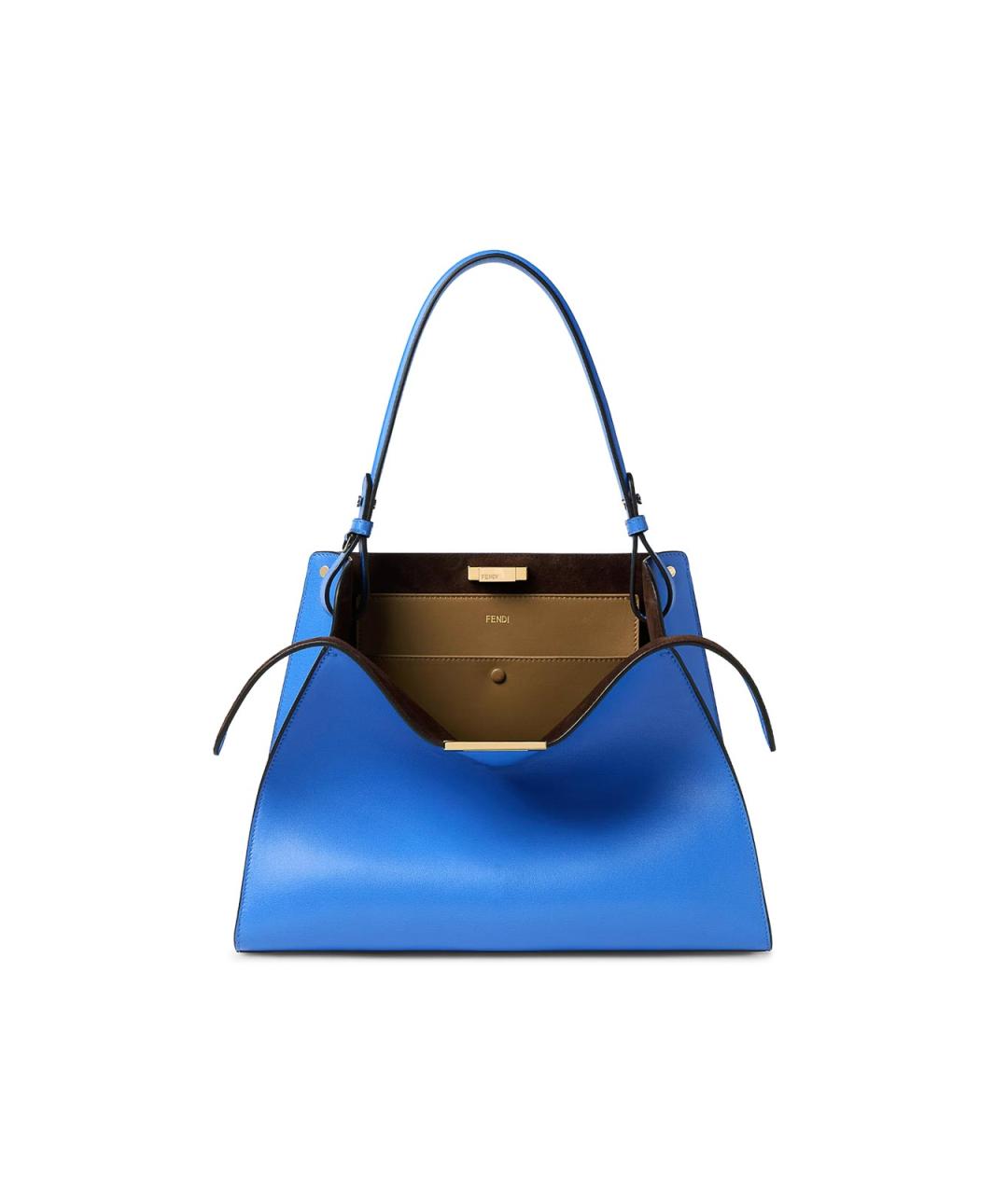 FENDI Синяя кожаная сумка тоут, фото 5