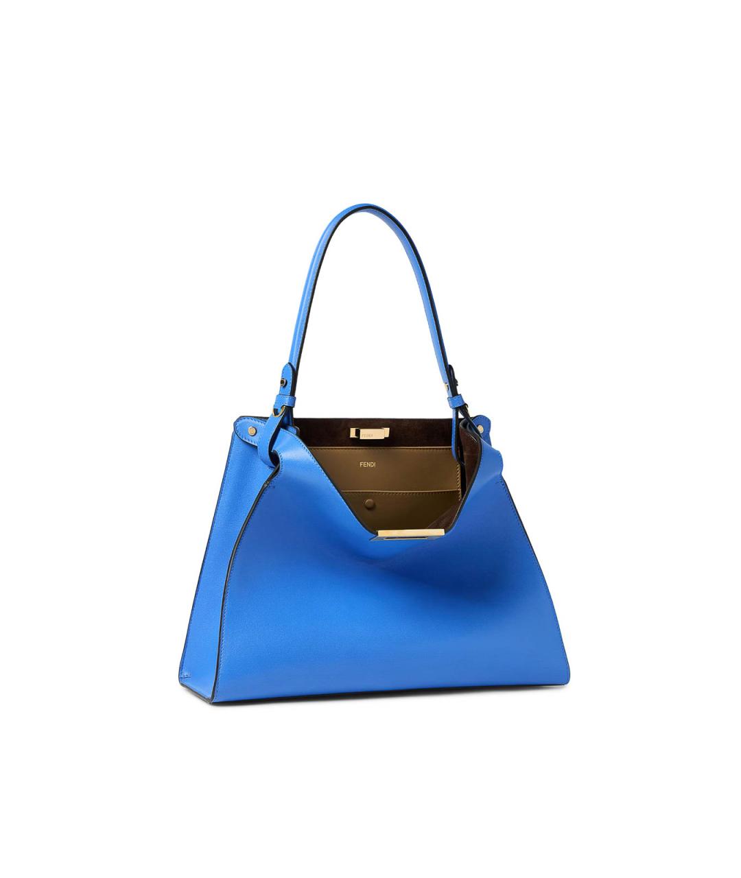 FENDI Синяя кожаная сумка тоут, фото 2