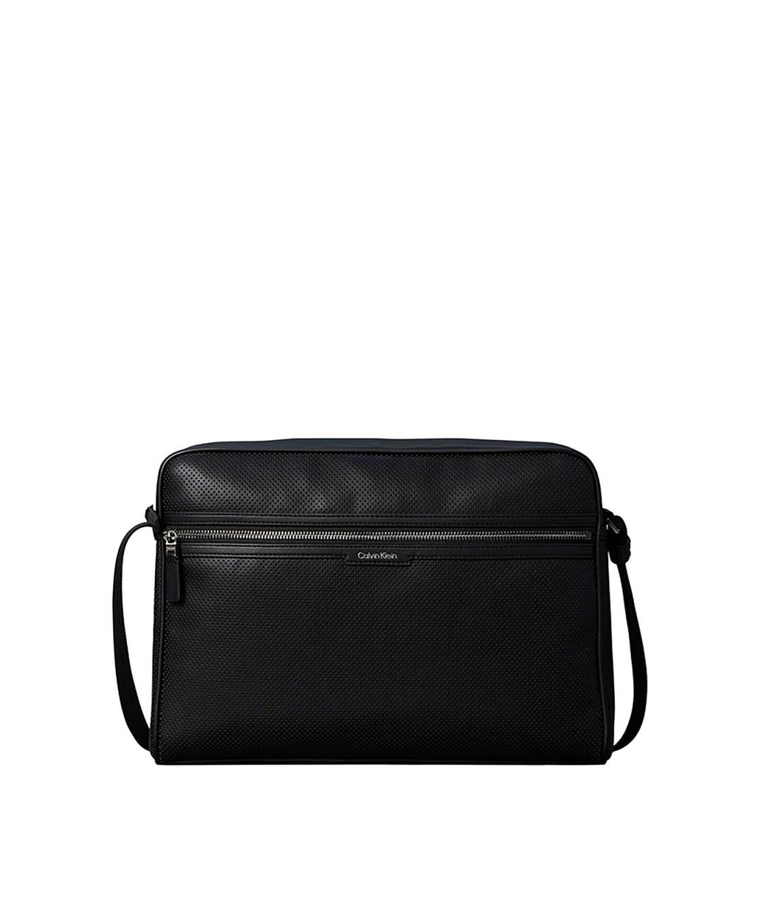 CALVIN KLEIN Черная сумка на плечо из искусственной кожи, фото 1