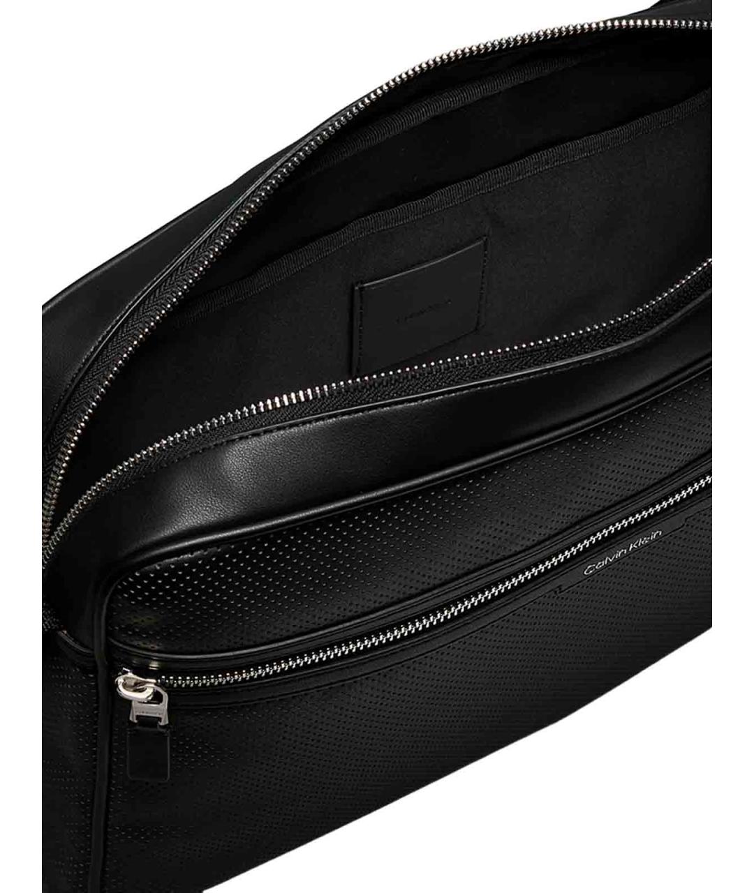 CALVIN KLEIN Черная сумка на плечо из искусственной кожи, фото 2