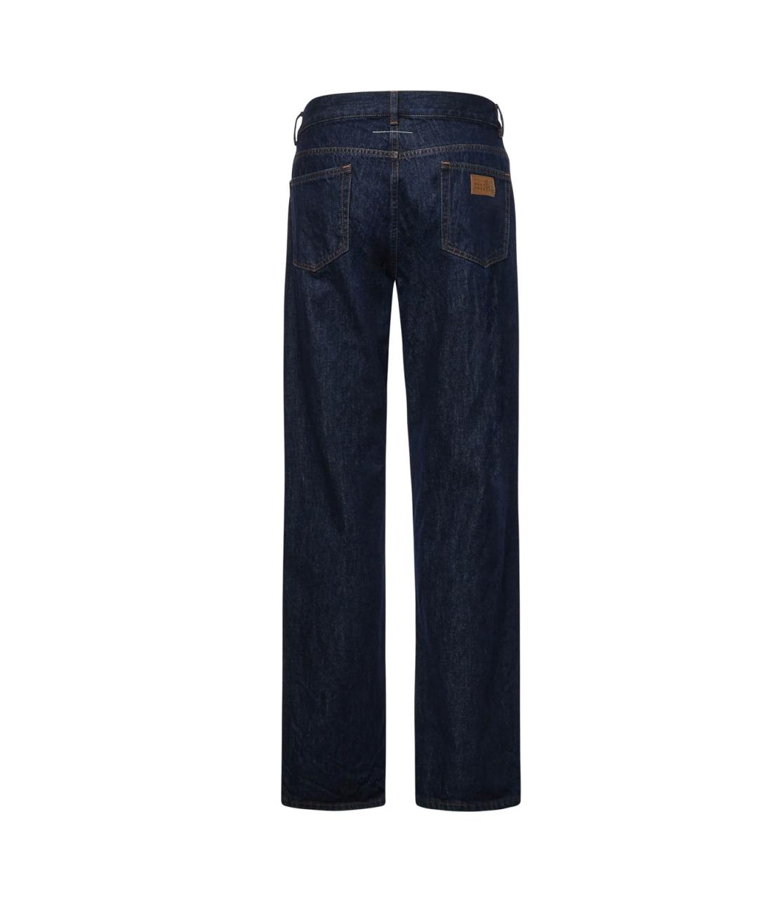 MM6 MAISON MARGIELA Синие хлопковые прямые джинсы, фото 2