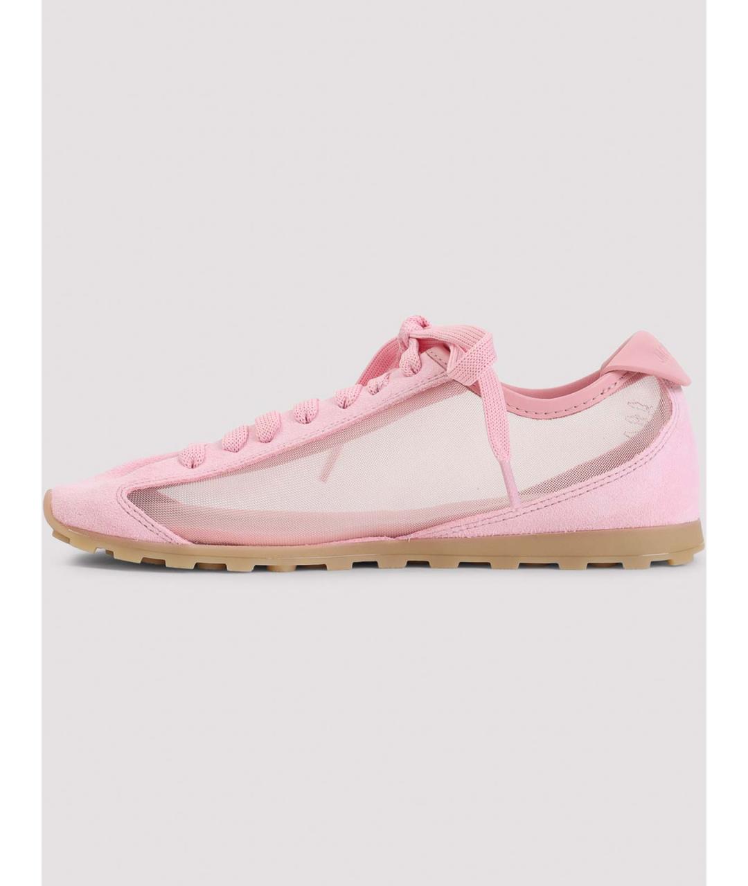 JACQUEMUS Розовые замшевые кроссовки, фото 2
