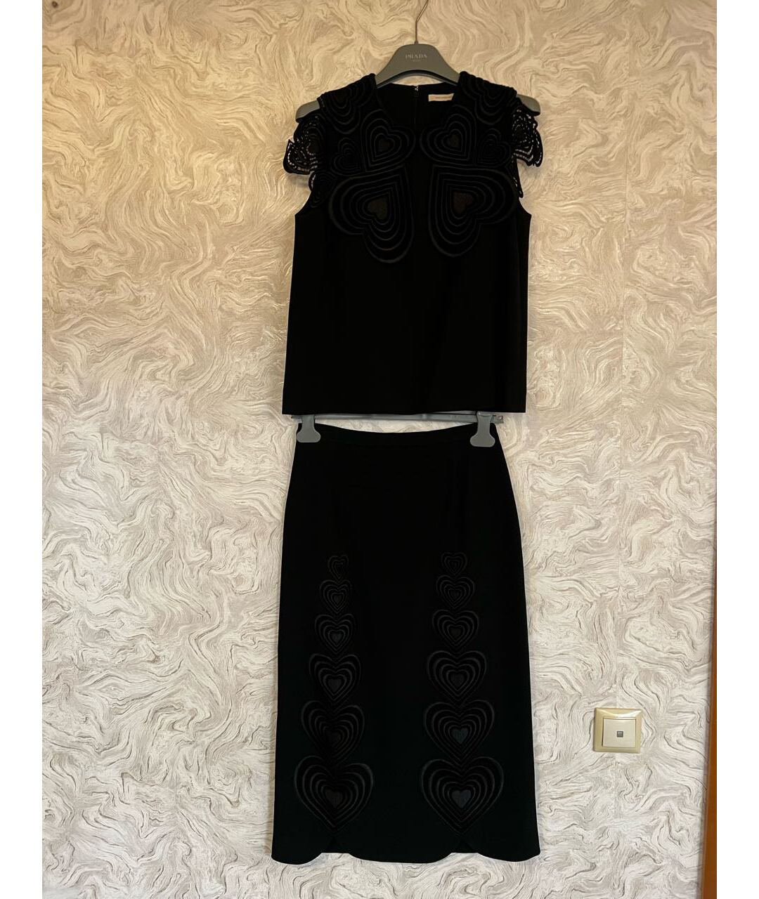 CHRISTOPHER KANE Черный ацетатный костюм с юбками, фото 5