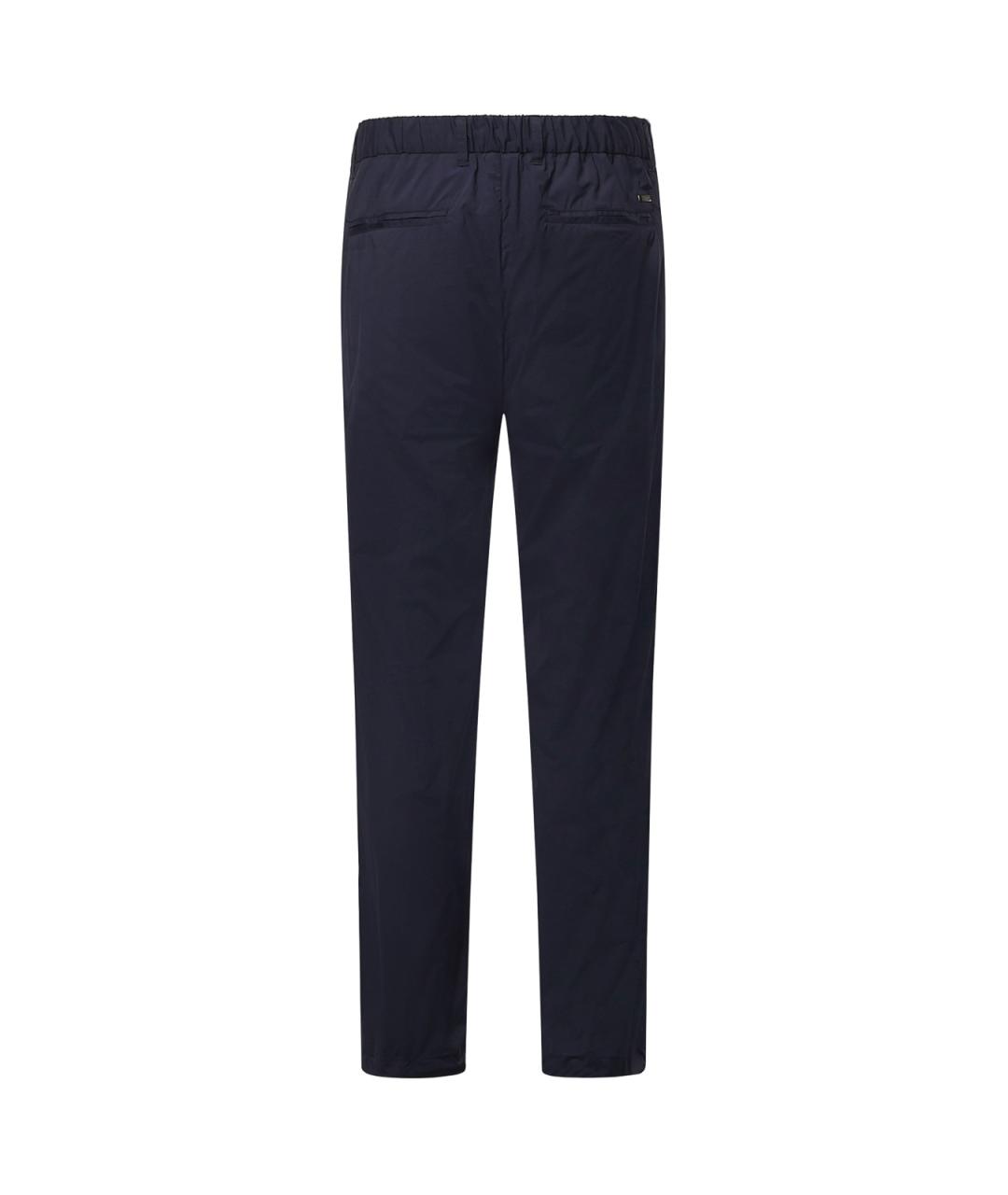HERNO Синие полиамидовые повседневные брюки, фото 2
