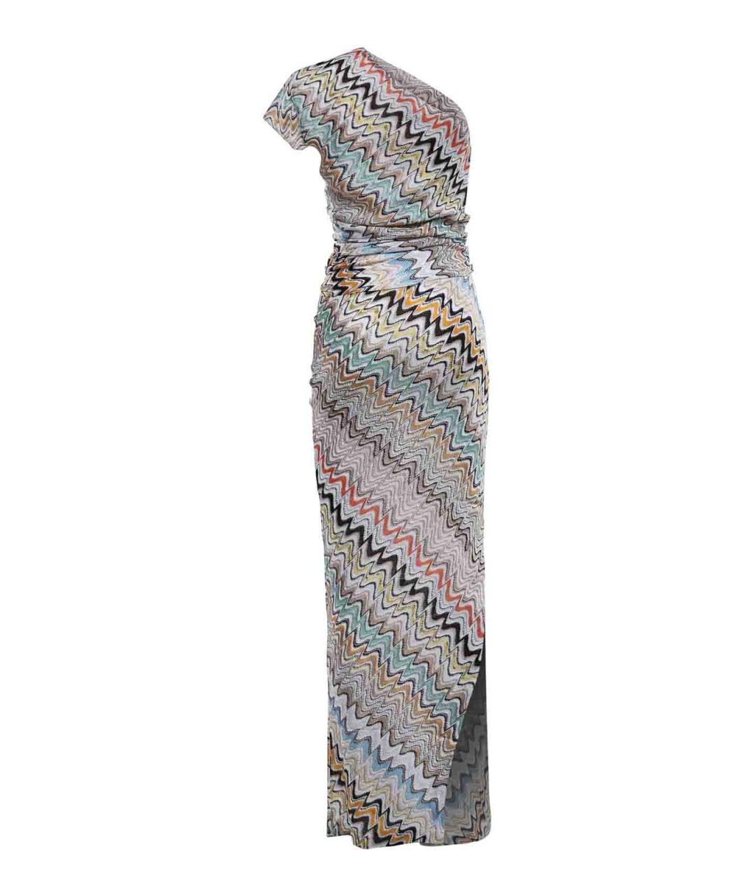 MISSONI Мульти льняное повседневное платье, фото 2