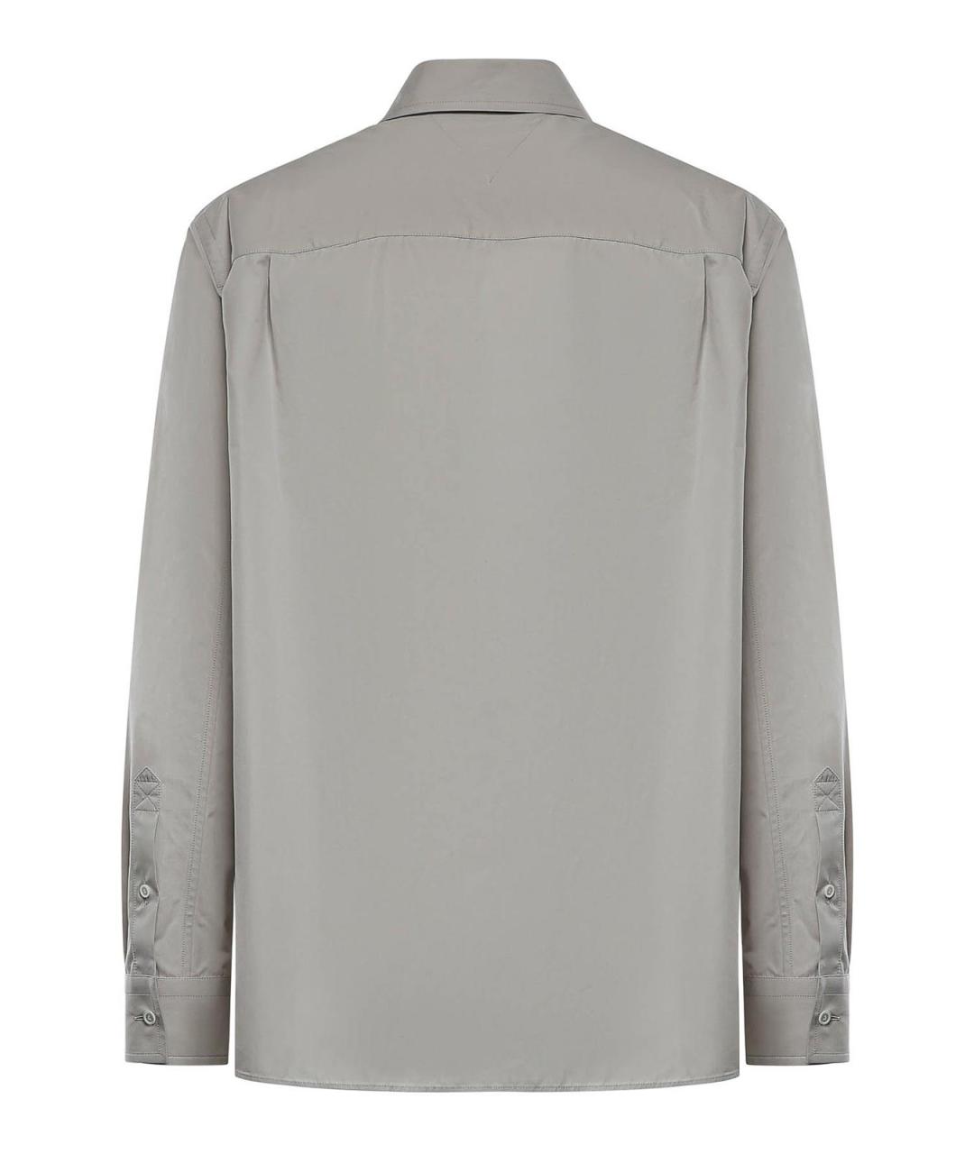 BOTTEGA VENETA Серая хлопковая классическая рубашка, фото 2