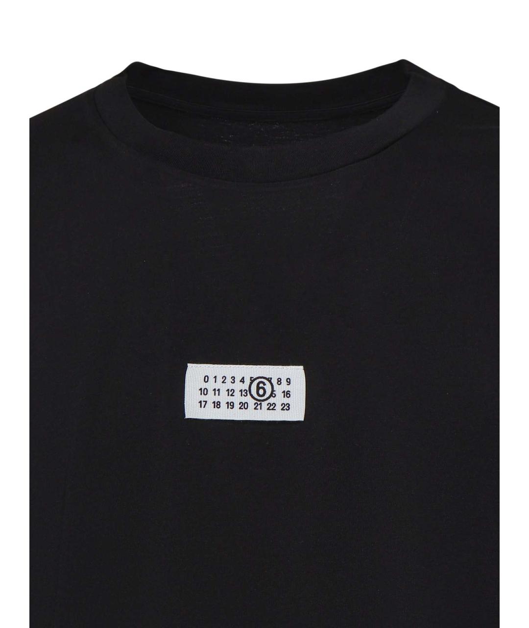 MM6 MAISON MARGIELA Черная хлопковая футболка, фото 3
