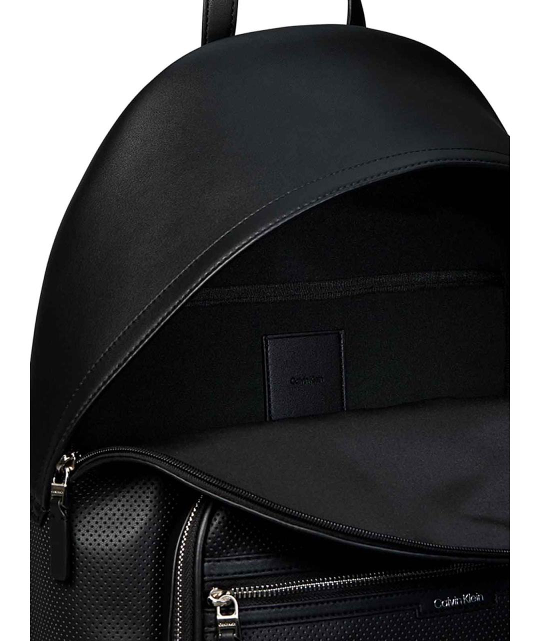 CALVIN KLEIN Черный рюкзак из искусственной кожи, фото 2