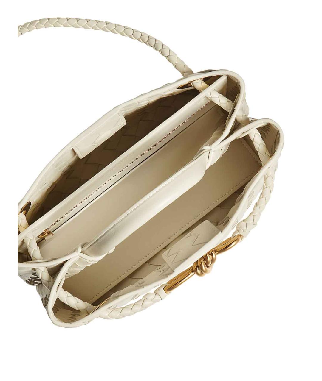 BOTTEGA VENETA Бежевая кожаная сумка тоут, фото 3
