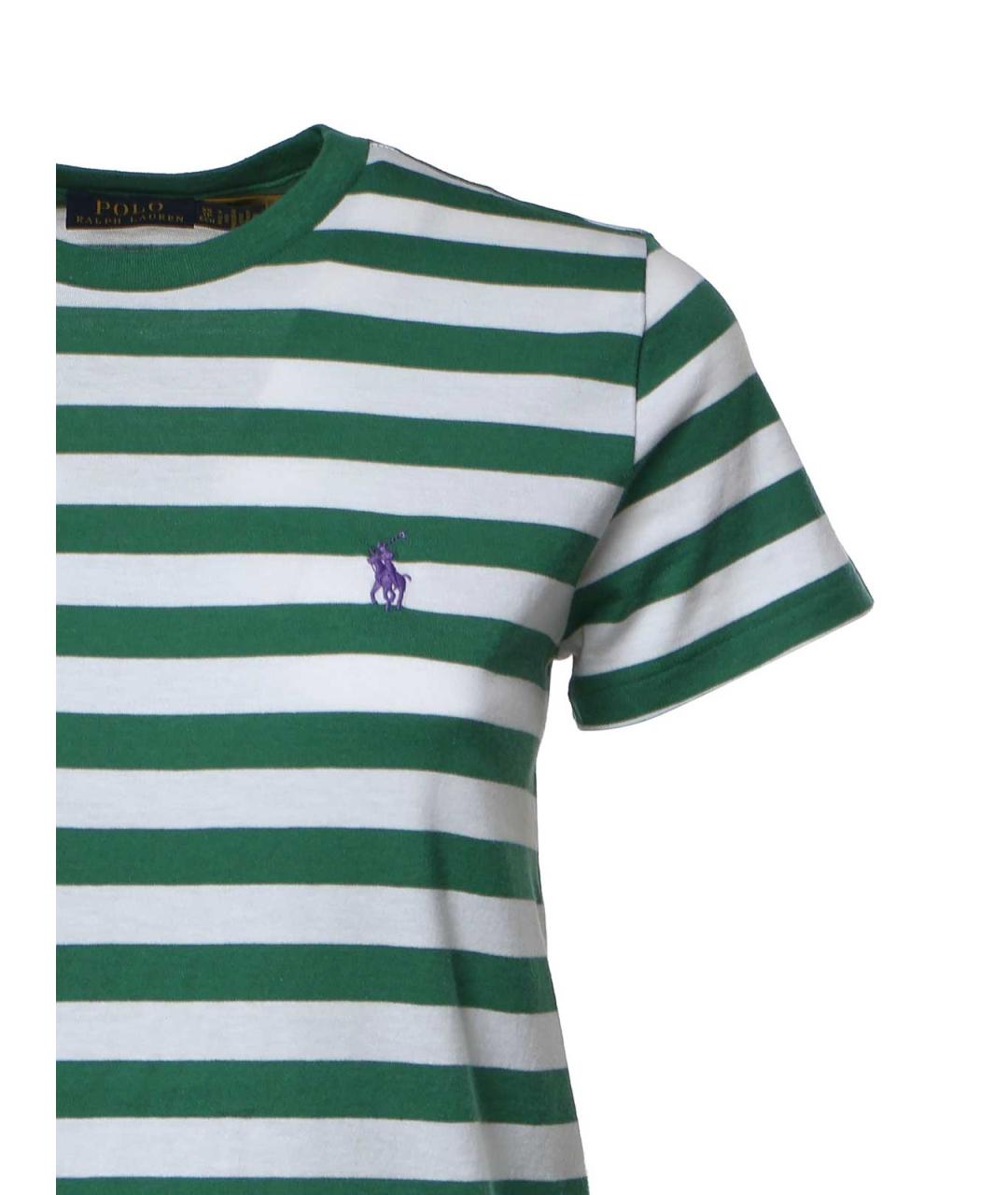 POLO RALPH LAUREN Зеленая хлопковая футболка, фото 3